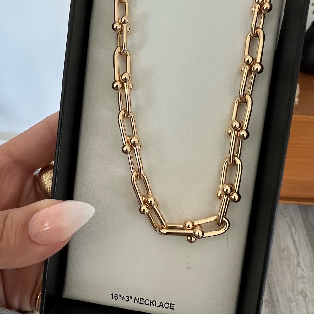 SOLD ❌ House of Harlow thick linked statement necklace - Picture 5 of 6